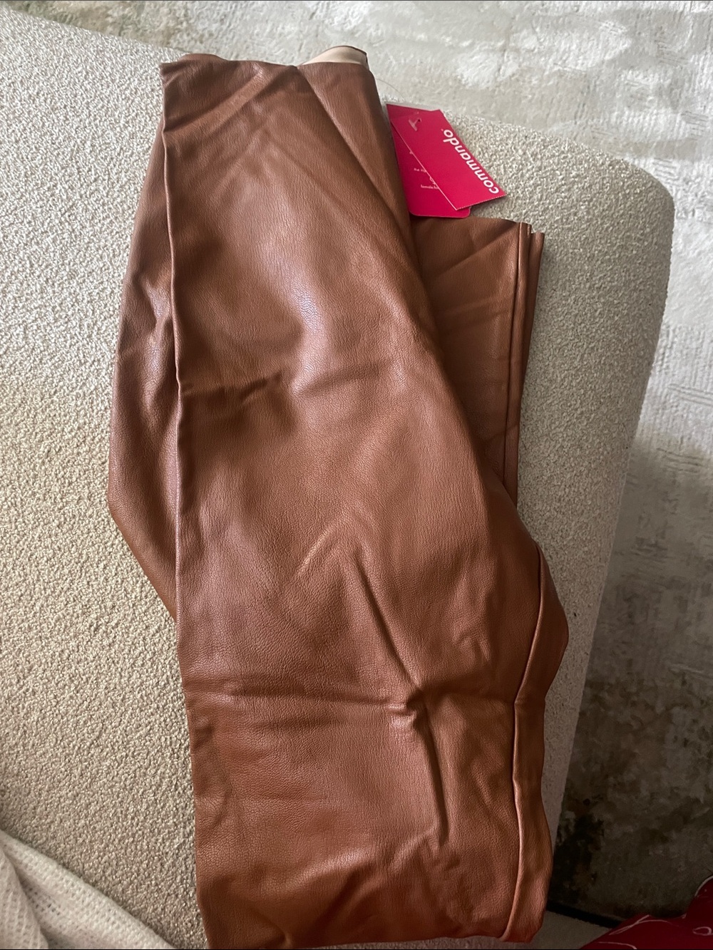 Commando Brown Faux Leather Leggings - cocoa